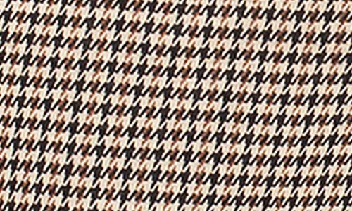 Liverpool Los Angeles Houndstooth Crop Straight Leg Utility Pants In Brown