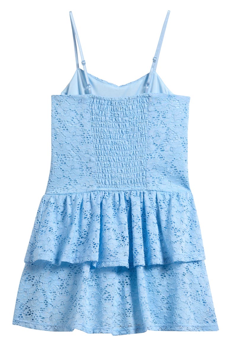Kids' Tiered Lace Dress, Alternate, color, LIGHT BLUE