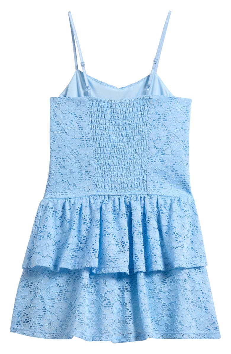 Ava & Yelly Kids' Tiered Lace Dress, Alternate, color, Light Blue
