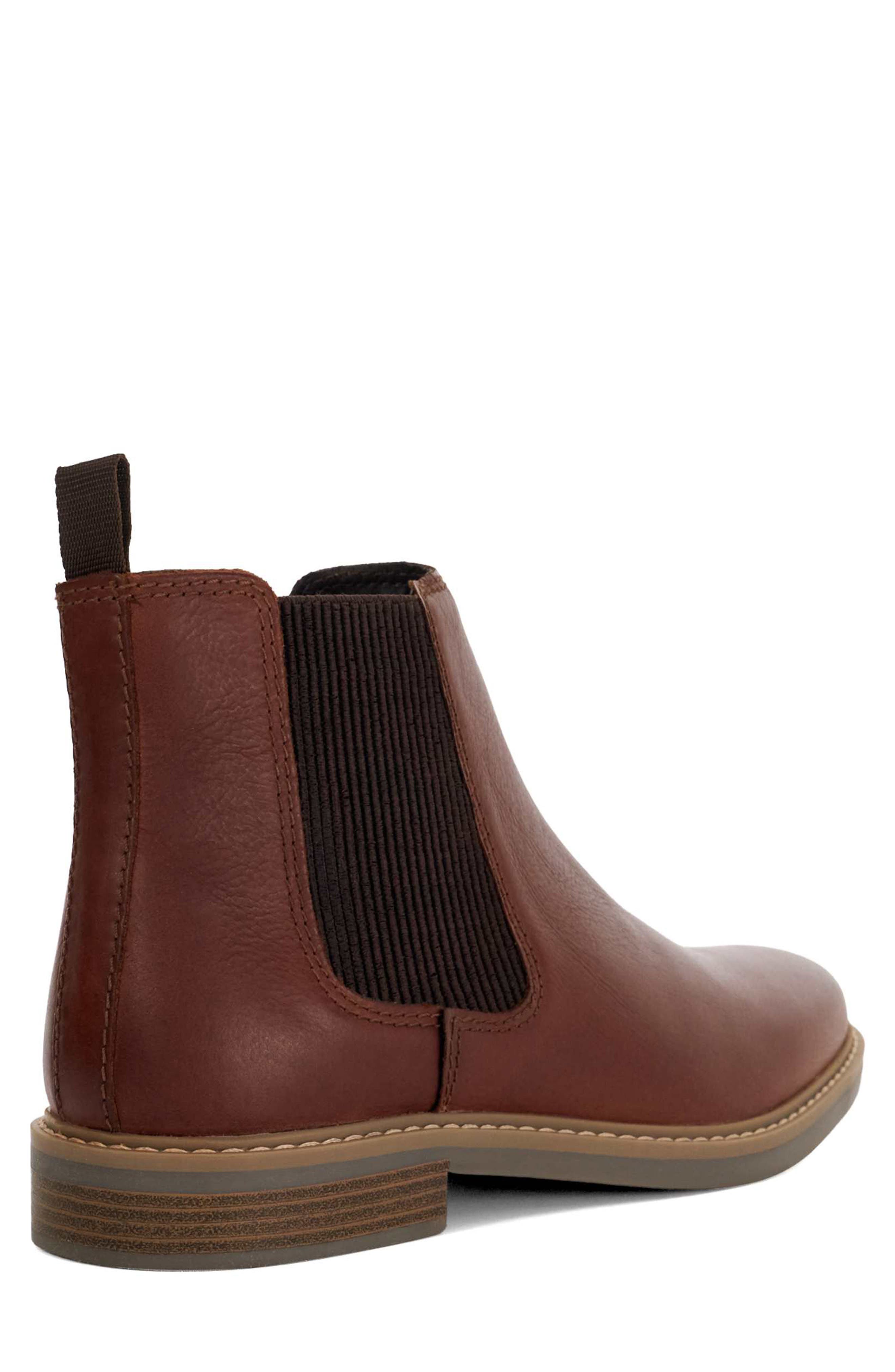Dune London Carden Chelsea Boot, Alternate, color, Brown Leather