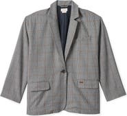 Brixton Axl Oversize Plaid Blazer
