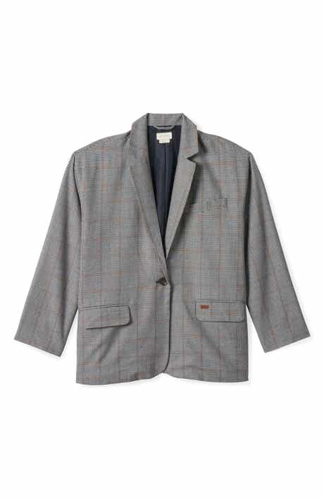 Brixton Axl Oversize Plaid Blazer