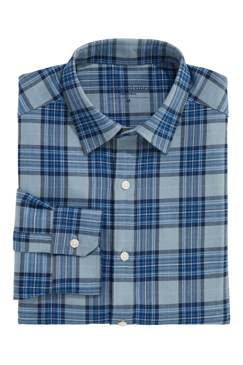 Classic Fit Plaid Performance Twill Shirt, Main, color, TRADE