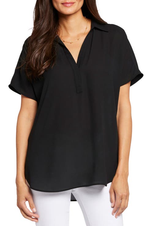 Becky Split Neck Woven Top