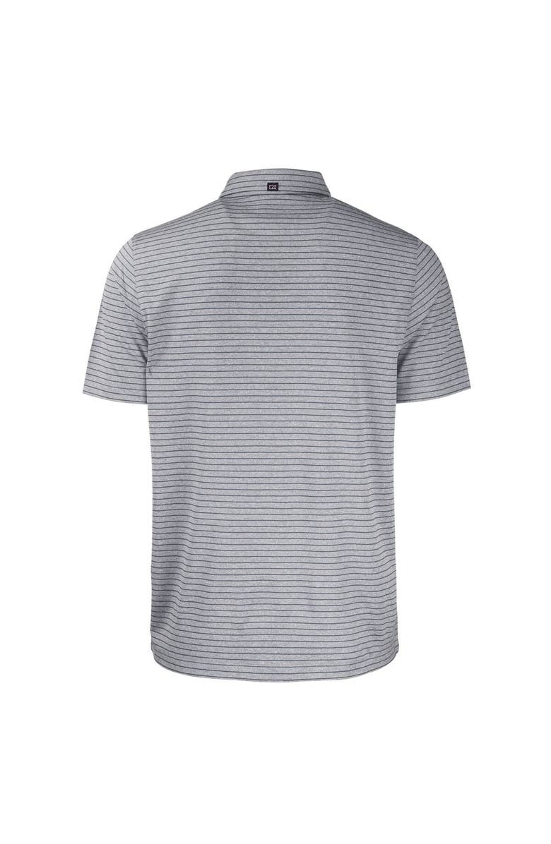 Cutter & Buck Men's Cutter & Buck Heather Black San Francisco 49ers Helmet Big & Tall Forge Eco Heather Stripe Stretch Recycled Polo, Alternate, color,