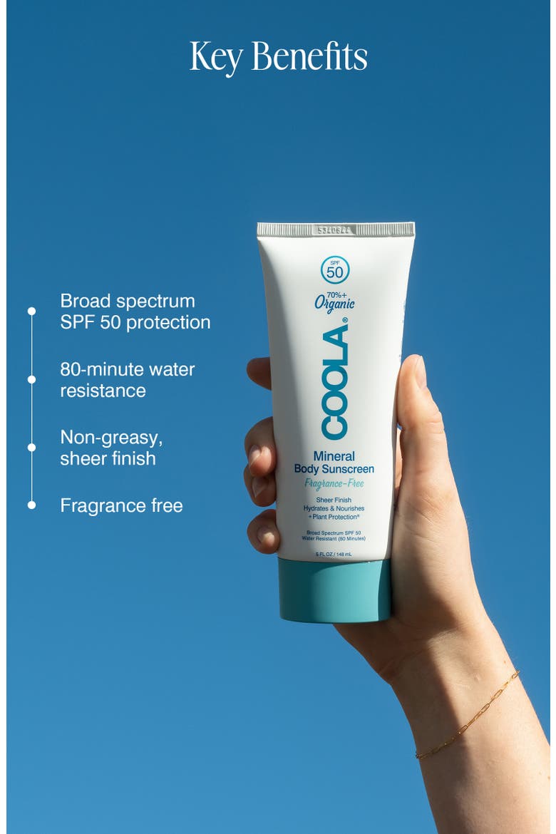 Suncare Mineral Body Organic Sunscreen Lotion SPF 30, Alternate, color, NO COLOR