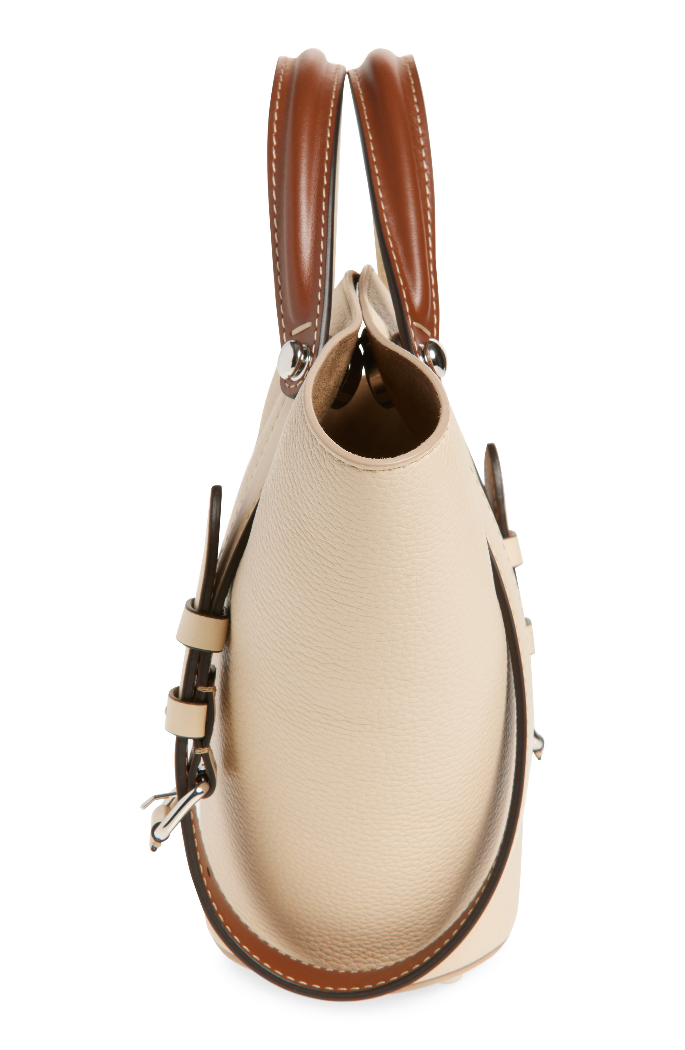 Maison Margiela Small Dress-age Leather Tote, Alternate, color, Amande/ Cehestnut/ Amande