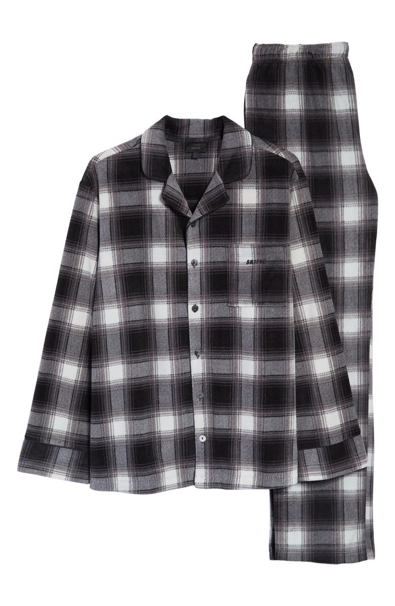 SKIMS Plaid Sleep Shirt & Pants Set, Alternate, color, 