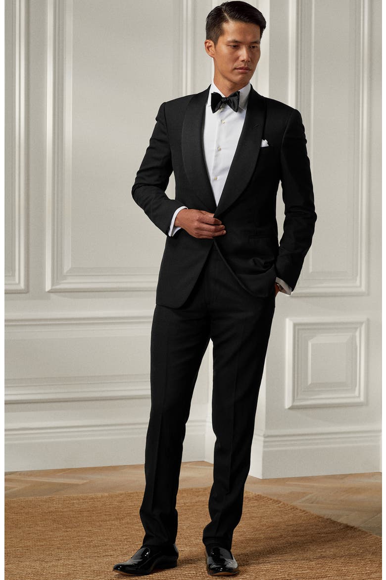 Gregory Wool Barathea Tuxedo, Alternate, color, BLACK
