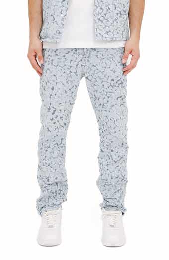 PURPLE BRAND P011 Leopard Jacquard Straight Leg Jeans