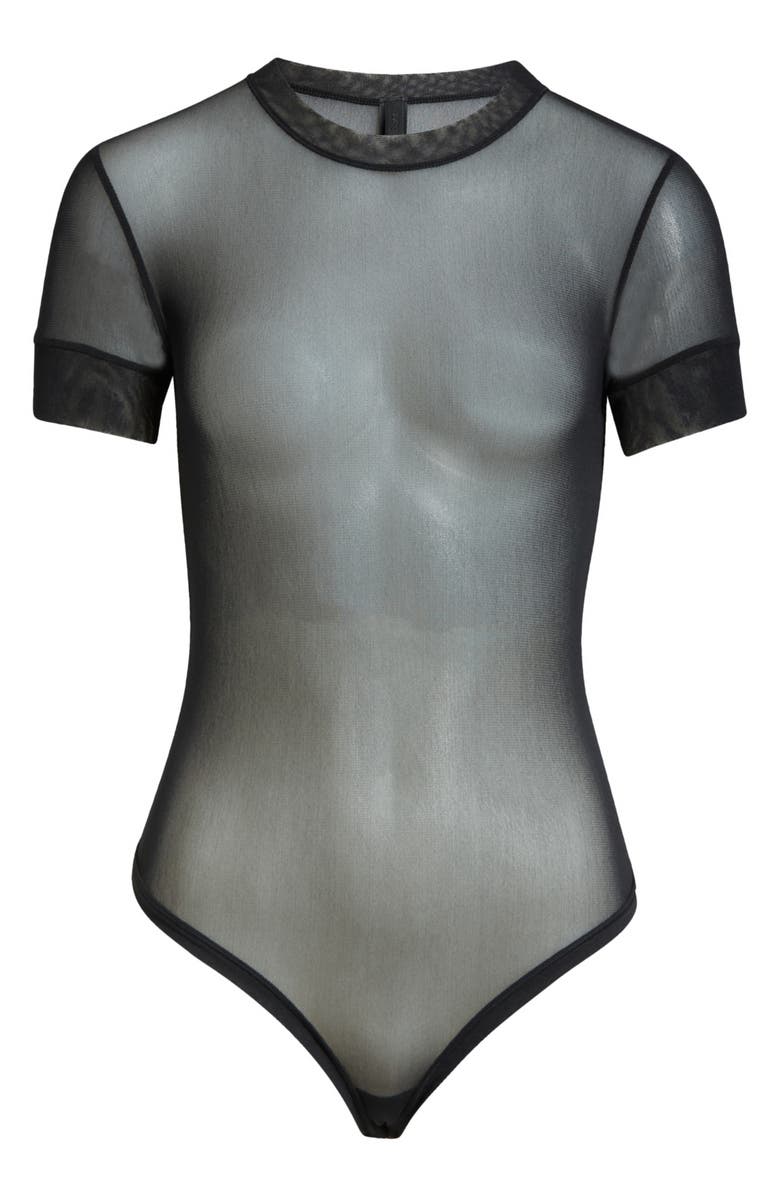 SKIMS Mesh T-Shirt Bodysuit, Alternate, color,