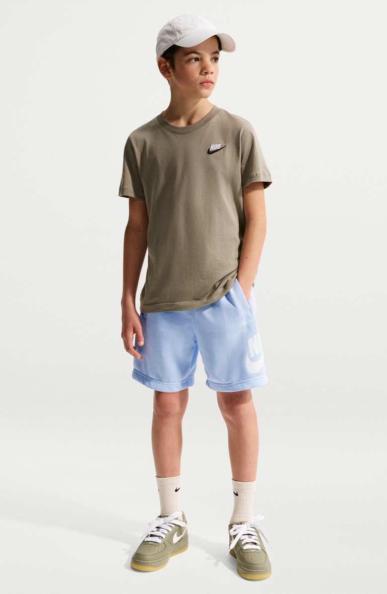 Nike Kids' Sportswear Club Fleece French Terry Shorts, Main, color, Hydrogen Blue/ White
