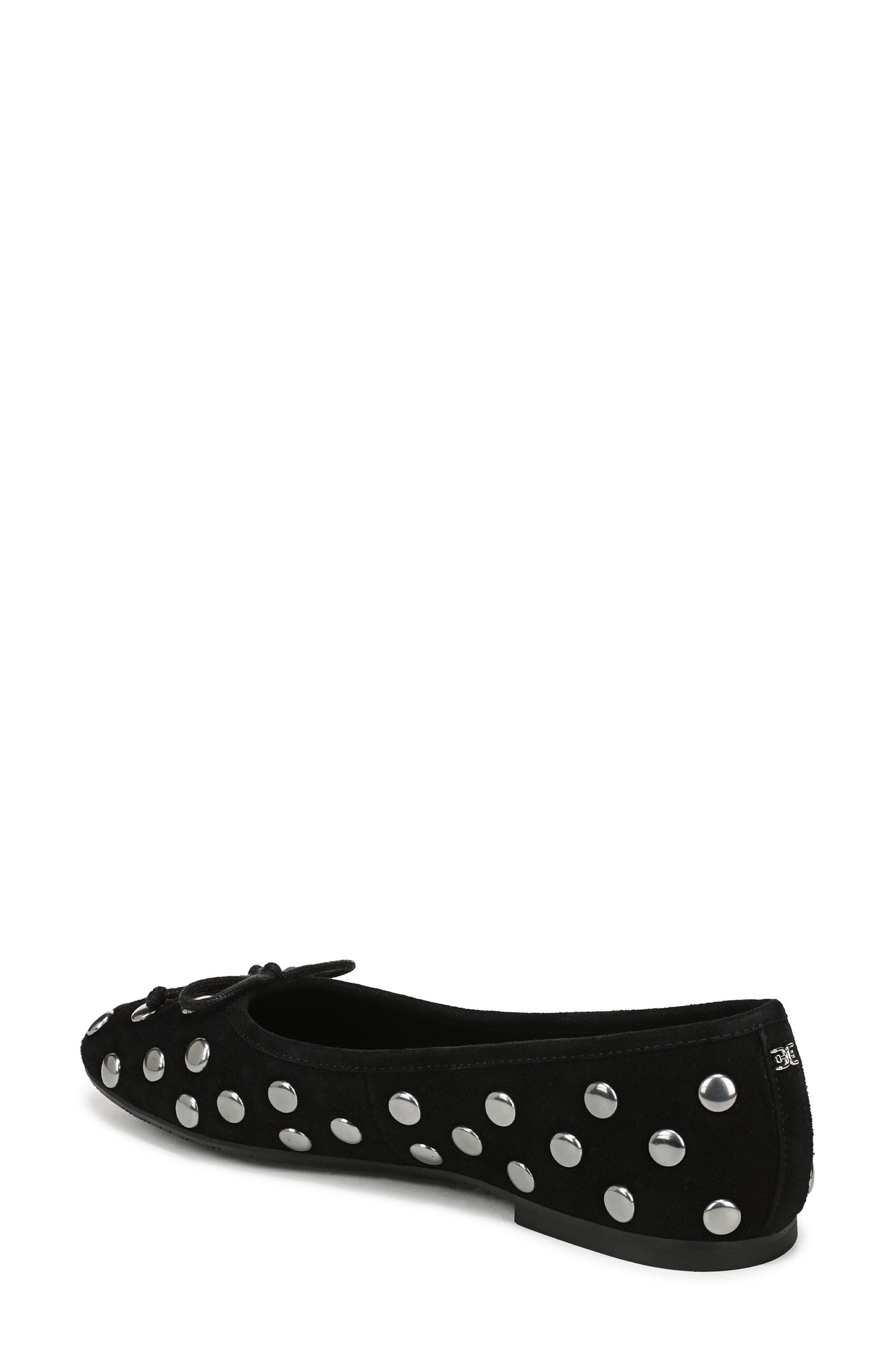 Sam Edelman Alie Stud Ballet Flat, Alternate, color, Black