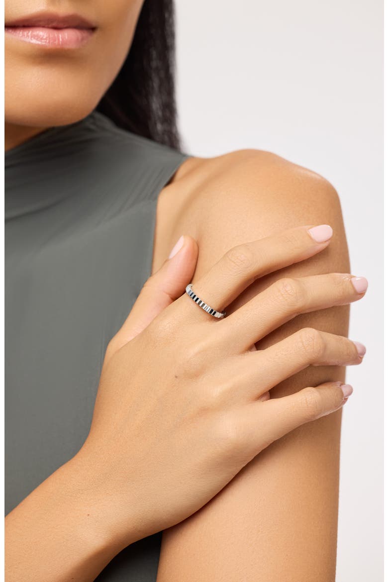 Solid White Gold - Slim Nova Ring, Alternate, color, Silver