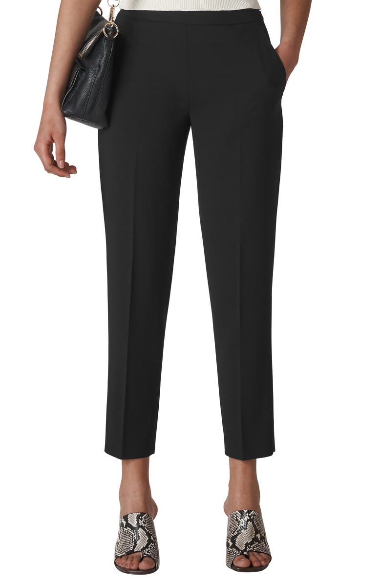 Whistles Anna Elastic Waist Crop Trousers, Main, color, 