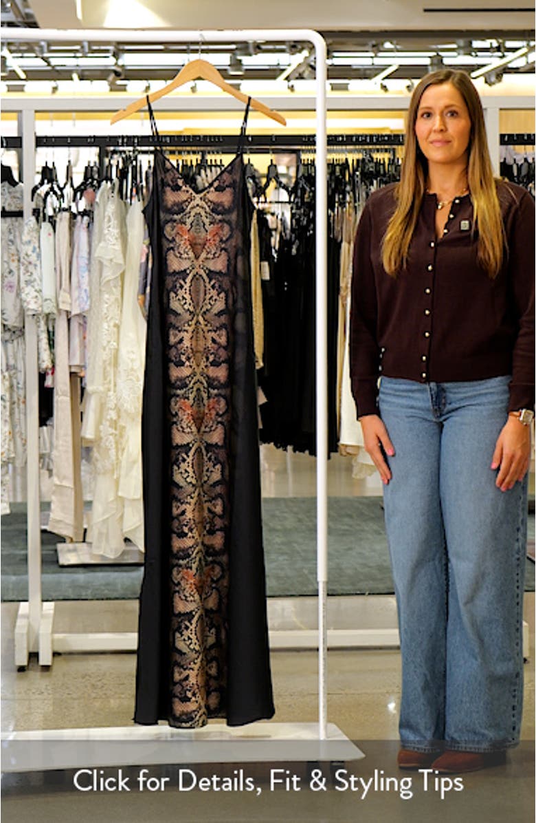 Bryony Snakeskin Print Slipdress, sales video thumbnail