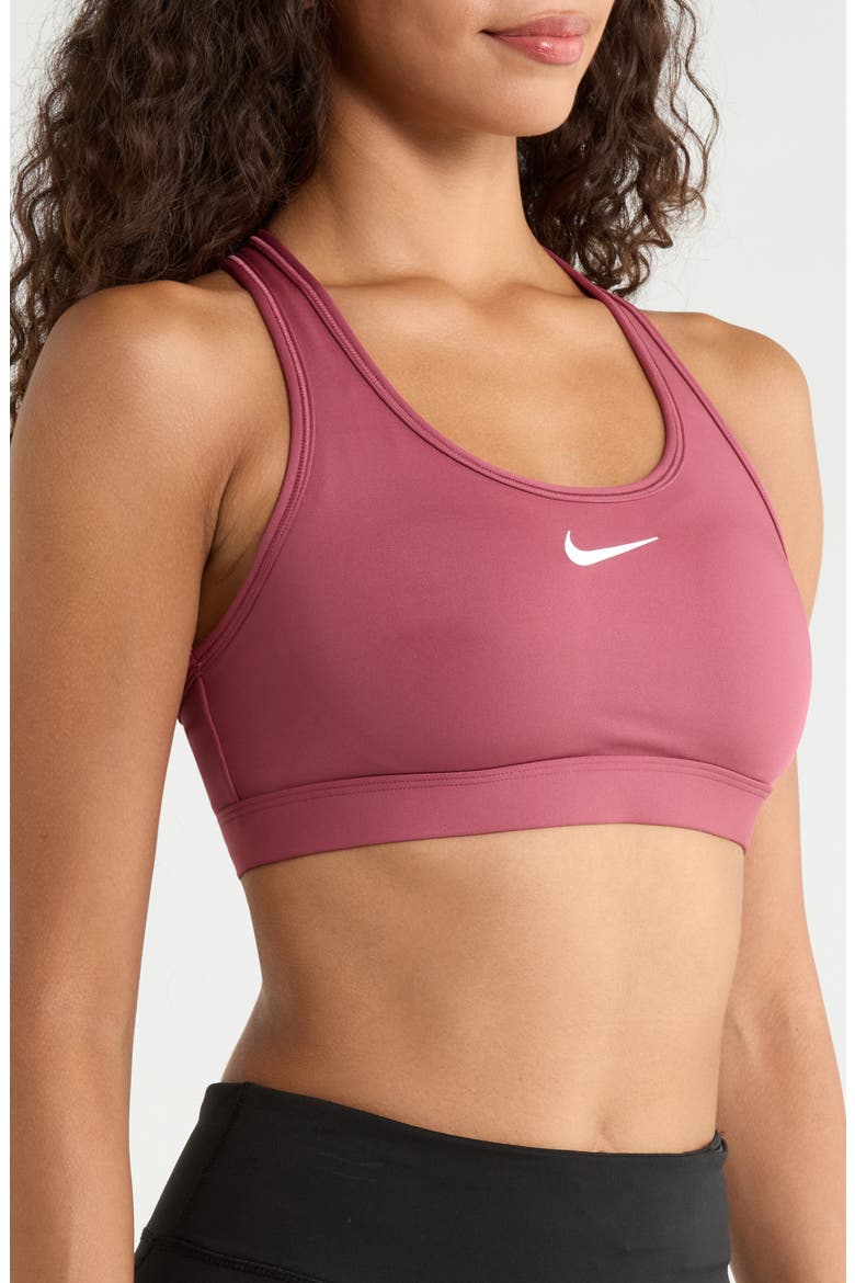 Dri-FIT Swoosh Medium Support Padded Sports Bra, Alternate, color, 654 PKSMOK/WHITE