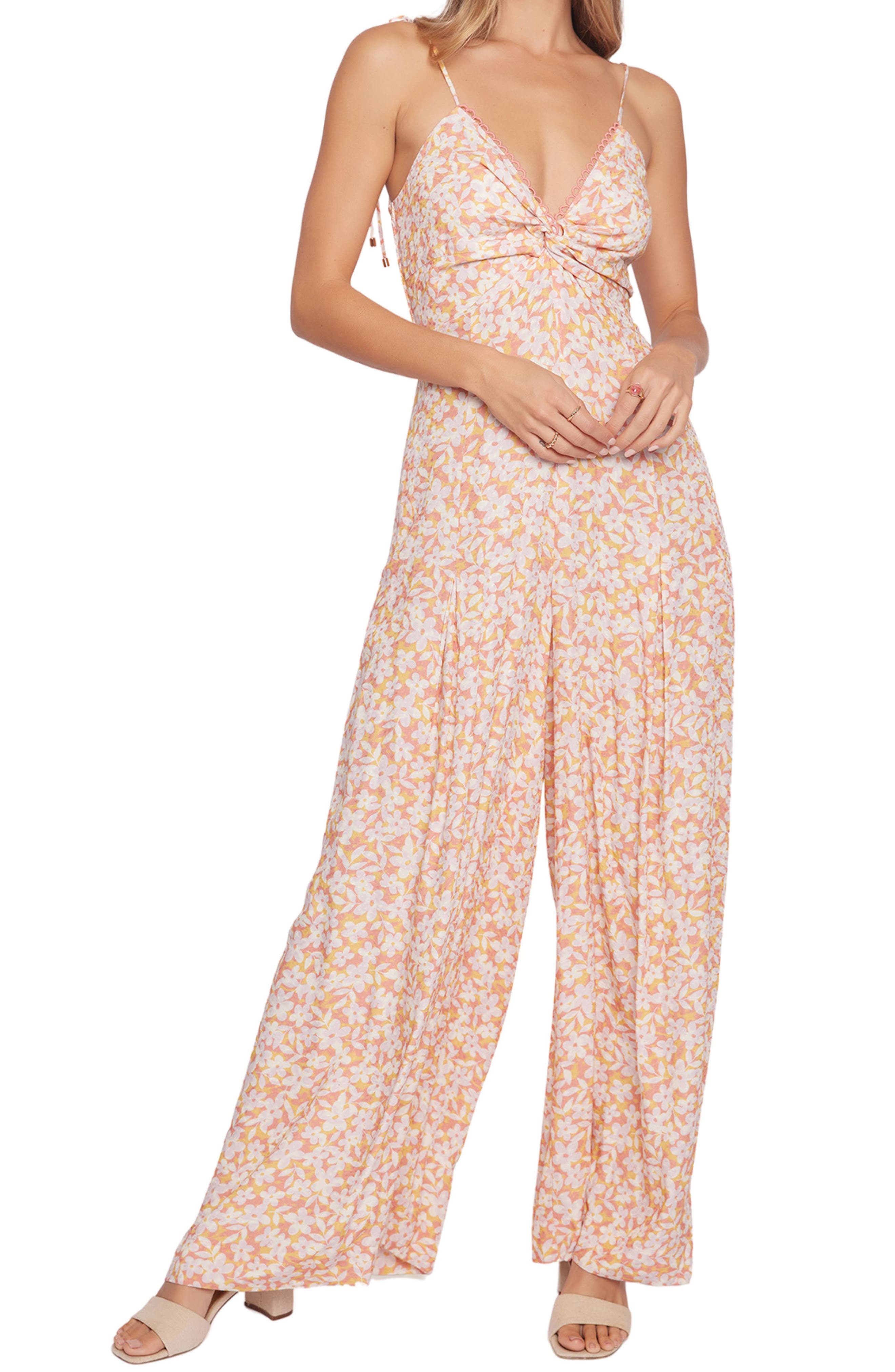 Coastal Daisies Wide Leg Jumpsuit