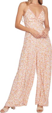 Lost + Wander Coastal Daisies Wide Leg Jumpsuit