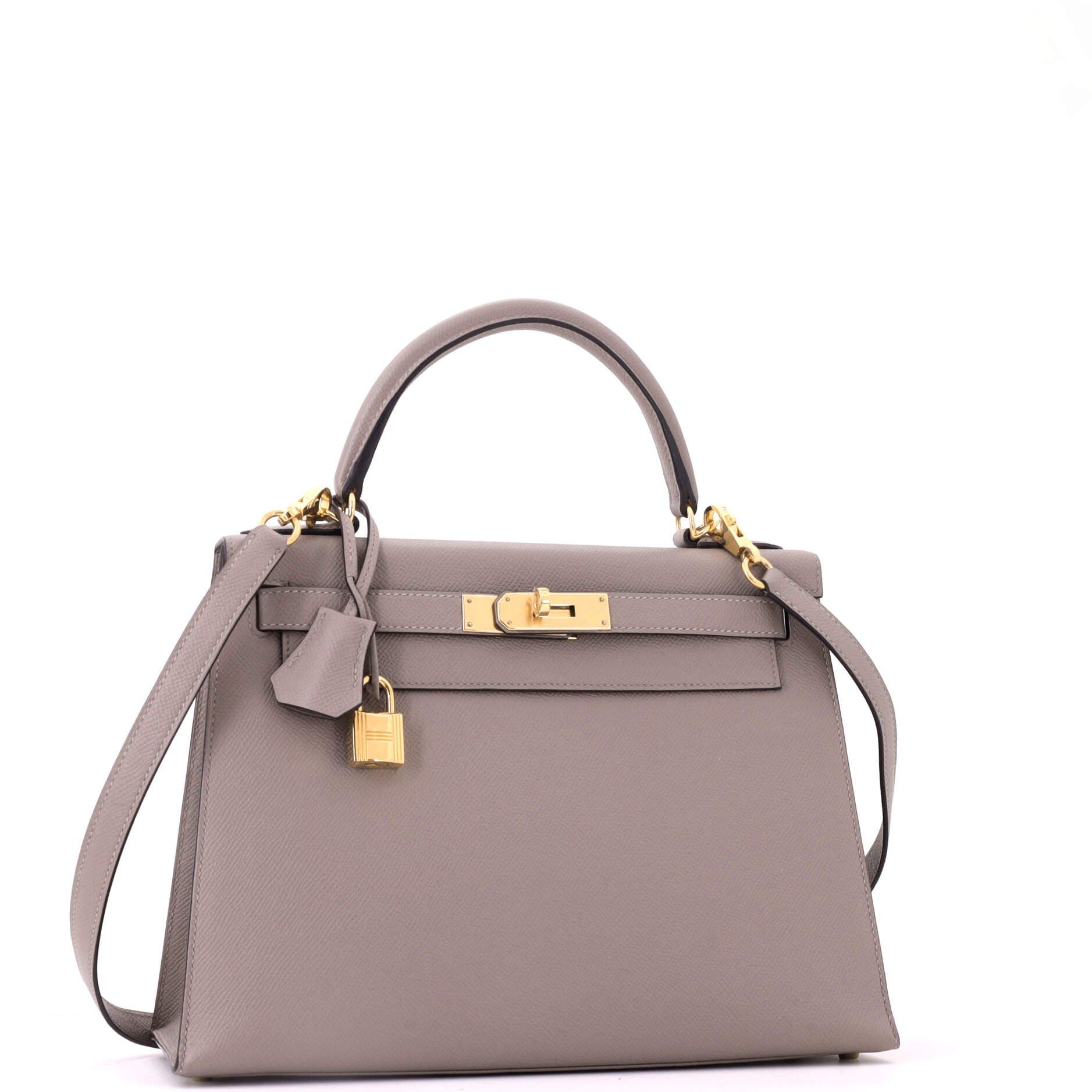 Kelly Handbag Grey Epsom with Gold Hardware 28, Alternate, color, Grey