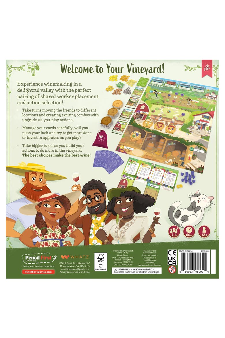 Vineyard, A Wine Making Board Game, Push Your Luck, Ages 13+, Alternate, color, Multicolored