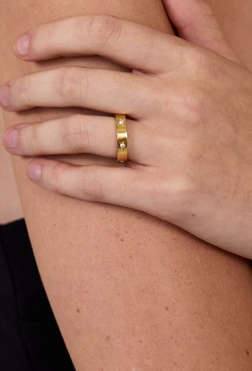 Electric Picks Knock Out Ring In Gold