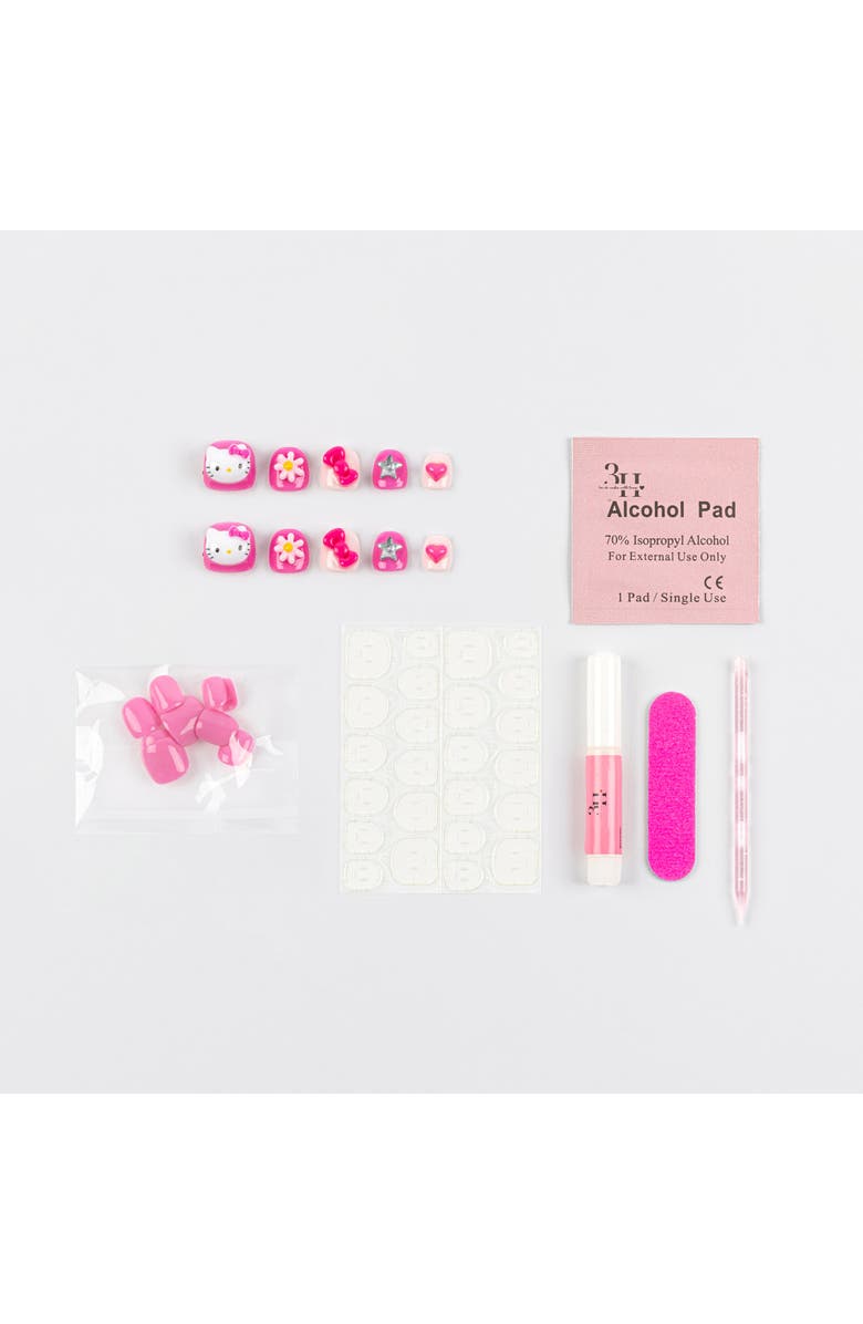 3H Nails Hello Kitty Kids Luxury Handmade Press-On Nails - 24-Piece Kit, Alternate, color, Hello Kitty