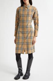 Burberry June Check Cotton Poplin Shirtdress