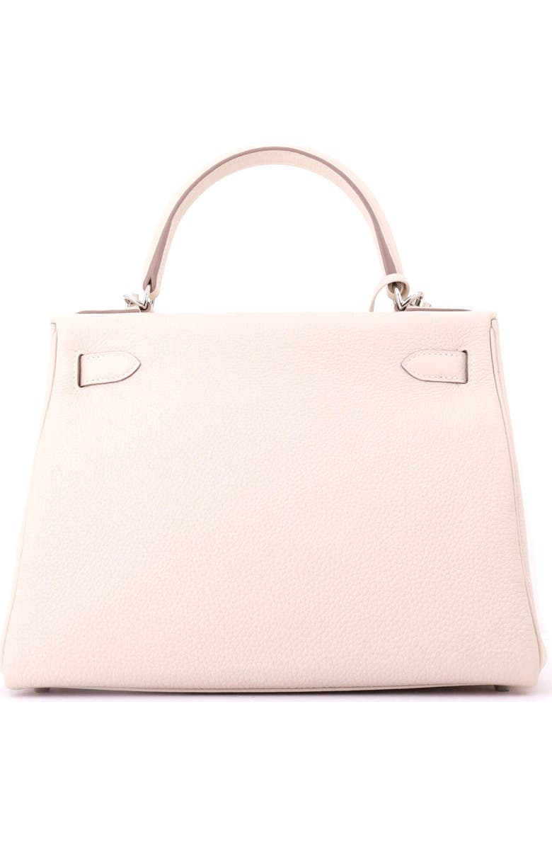 Pre-Owned Hermes Kelly Handbag Light Togo with Palladium Hardware 28, Alternate, color, Craie