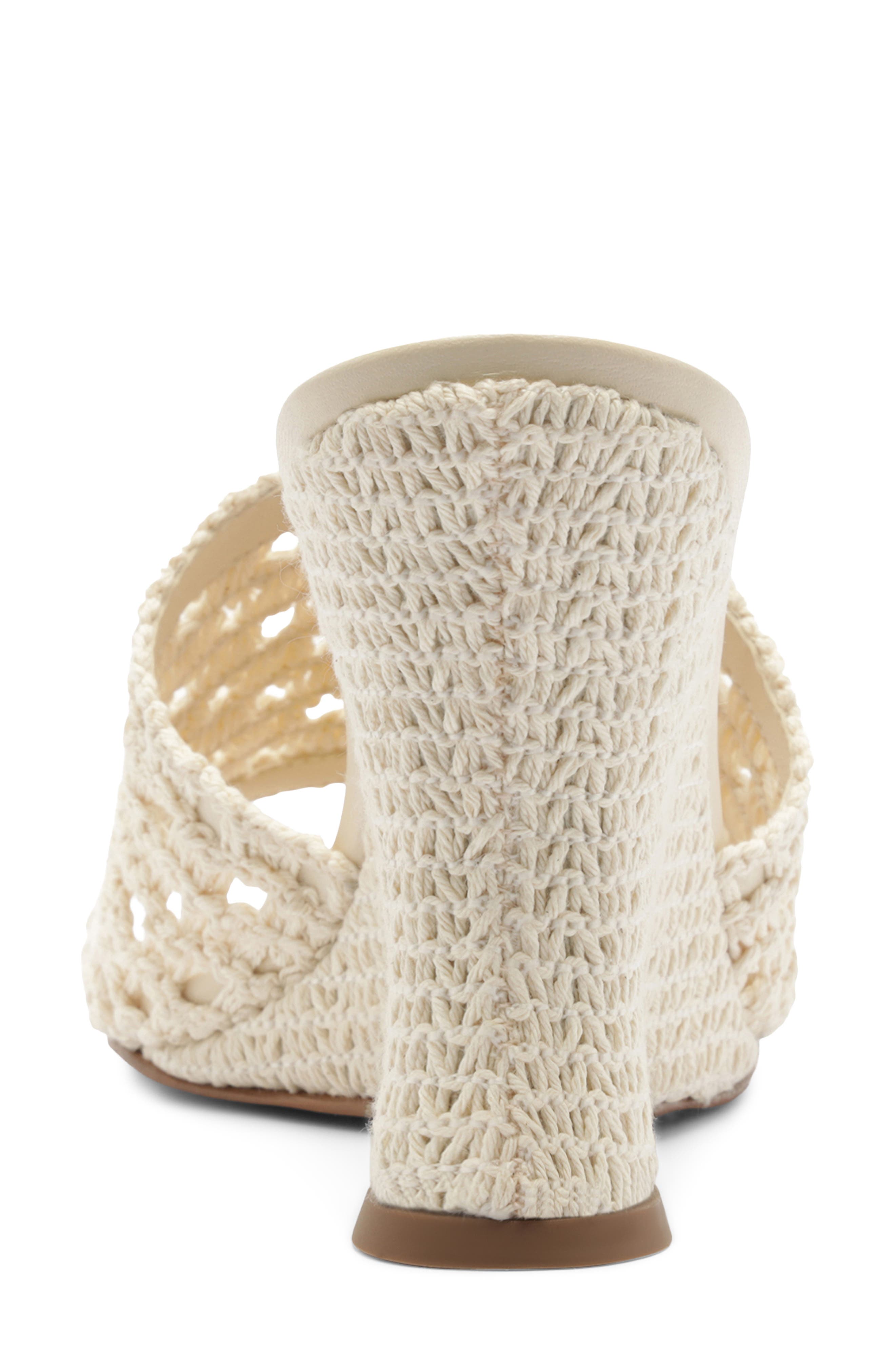 Arezzo Mary Wedge Slide Sandal, Alternate, color, White