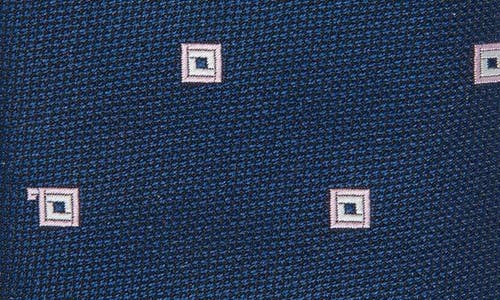 Hugo Boss Boss Geometric Jacquard Tie In Blue