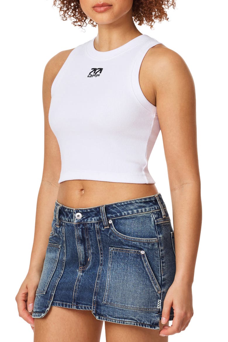 Graphic Rib Crop Tank, Alternate, color, BRIGHT WHITE