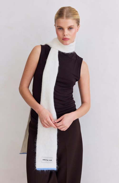 Arctic Fox & Co. Arctic Fox & Co The Alpaca Blend Skinny Scarf In White