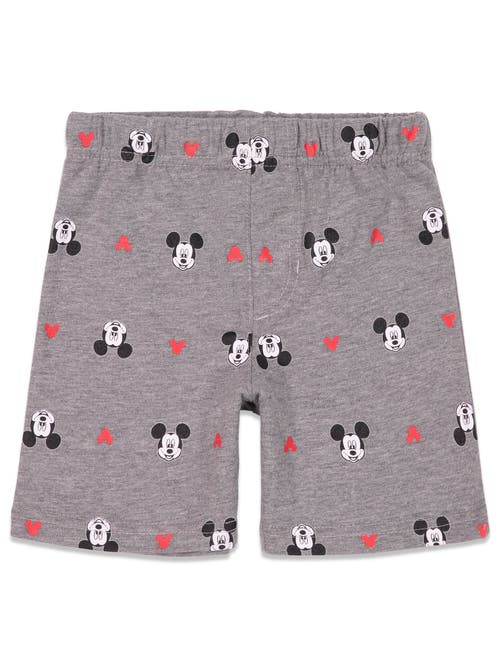 Disney Mickey Mouse & Friends T-shirt & French Terry Shorts Set In Animal Print