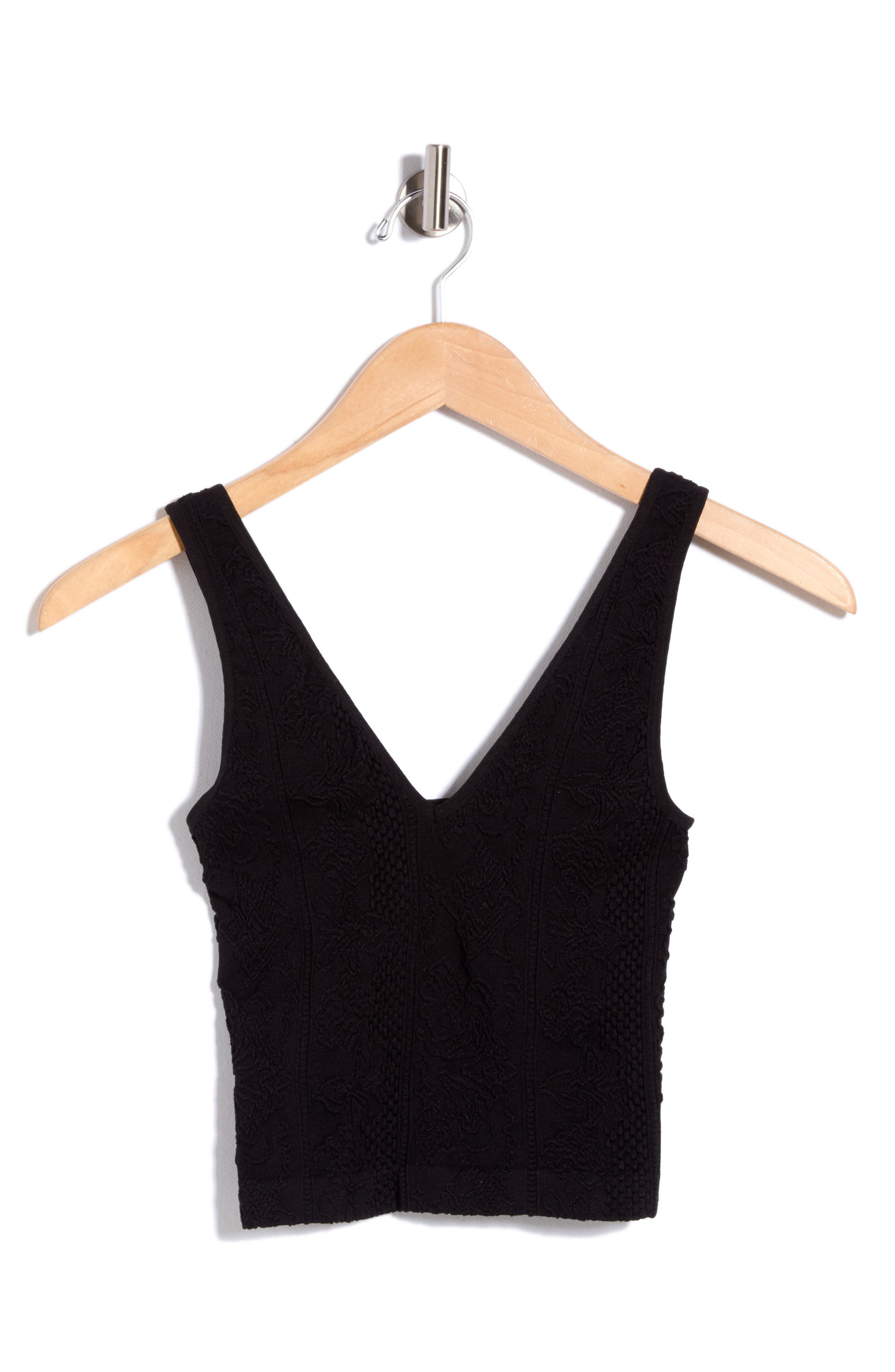 Tapestry V-Neck Crop Tank