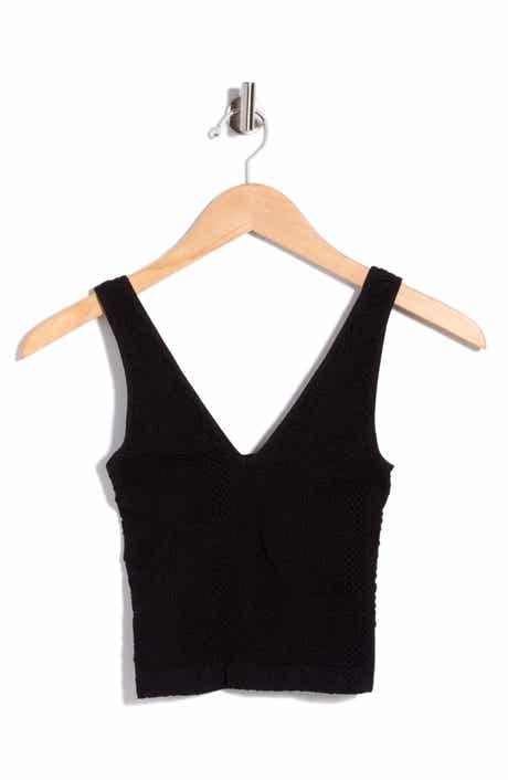 Tapestry V-Neck Crop Tank