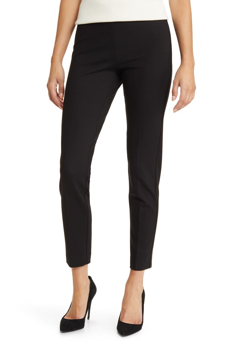 Hollywood High Waist Slim Pull-On Pants, Main, color, ANNE BLACK