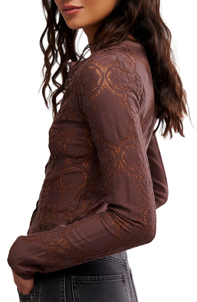 Free People Jae Button-Up Top, Alternate, color, Chicory Coffee