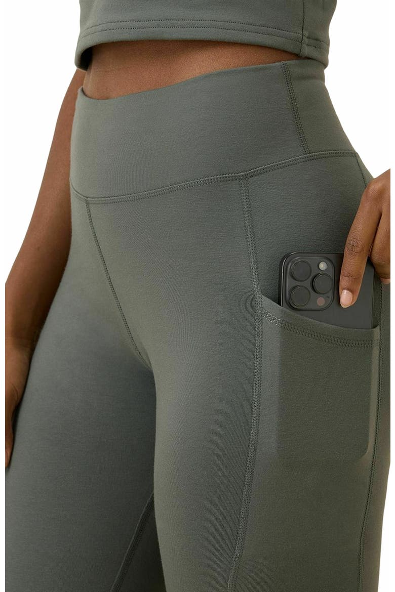 On the Go-To Pocket Legging Made With Organic Cotton, Alternate, color, Castor Grey