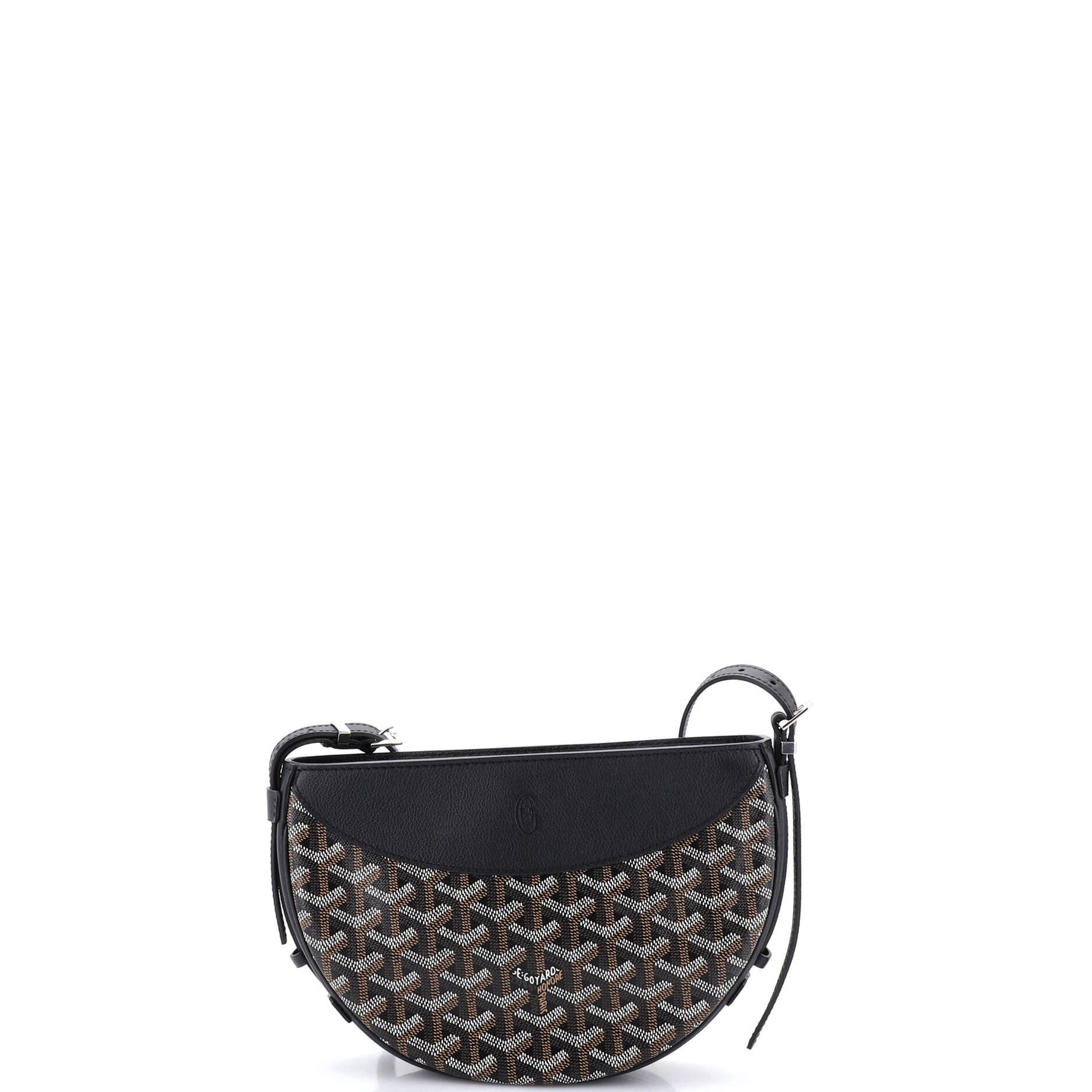 Pre-Owned Goyard Hirondelle Shoulder Bag Coated Canvas and Leather, Alternate, color, Black