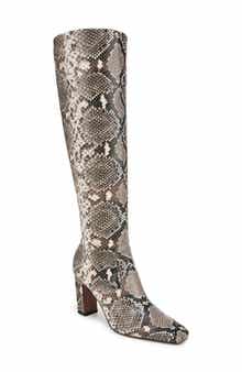 Franco Sarto Bowman Snakeskin Embossed Knee High Boot