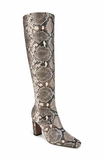 Franco Sarto Bowman Snakeskin Embossed Knee High Boot