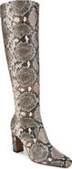 Franco Sarto Bowman Snakeskin Embossed Knee High Boot
