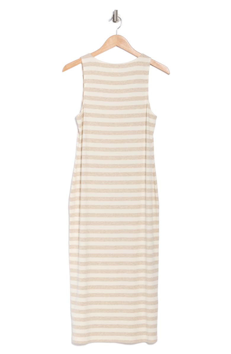 L'AGENCE Ivanna Stripe Midi Tank Dress, Alternate, color, Ivory/ Marble Stripe