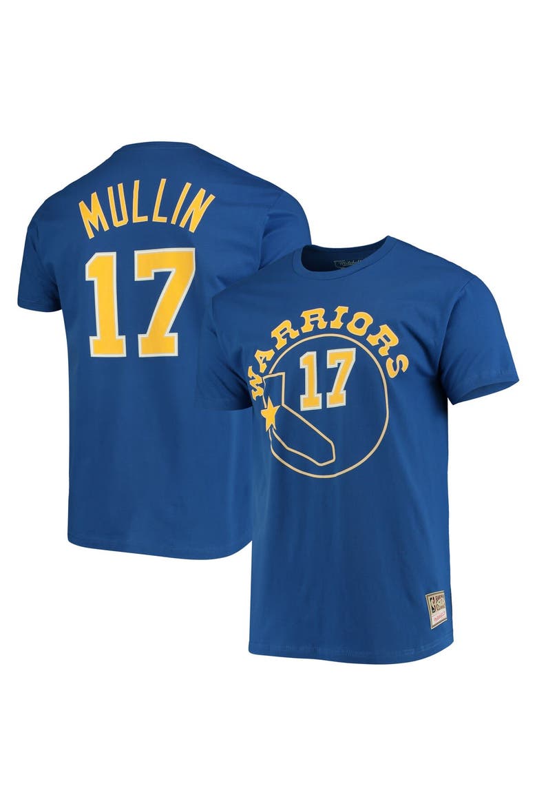 Men's Mitchell & Ness Chris Mullin Royal Golden State Warriors Hardwood Classics Name & Number Team T-Shirt, Main, color, Royal