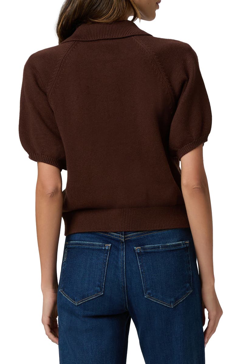 PAIGE Birch Puff Sleeve Cotton Blend Sweater, Alternate, color, Tamarind