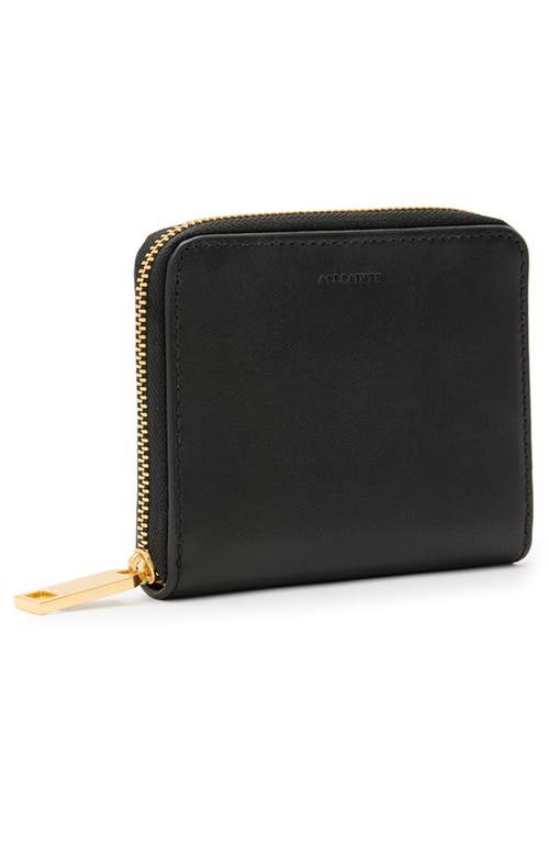 Allsaints Womens Lena Zipped Leather Wallet Black