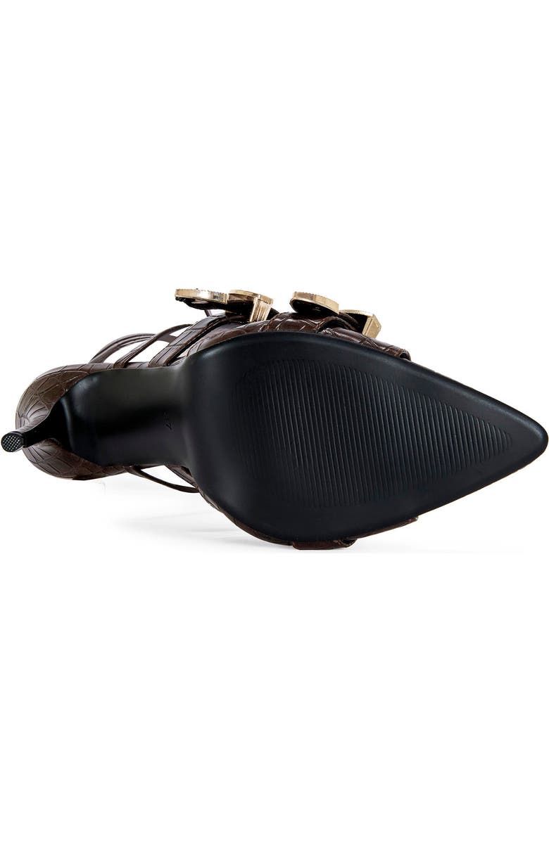 AZALEA WANG WESTBROOK-CHOCOLATE WESTERN WRAP-AROUND STILETTO SANDAL - CHOCOLATE / 6.5 / STILETTO, Alternate, color, Chocolate