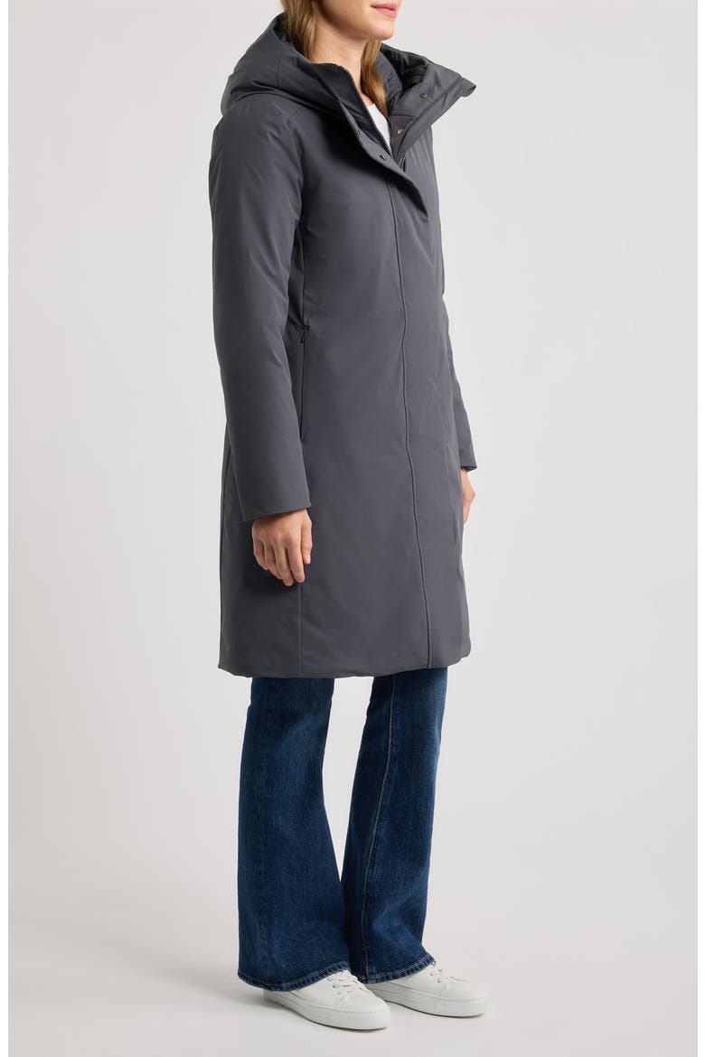 Leandra Water Resistant Insulated Parka, Alternate, color, EBONY GREY