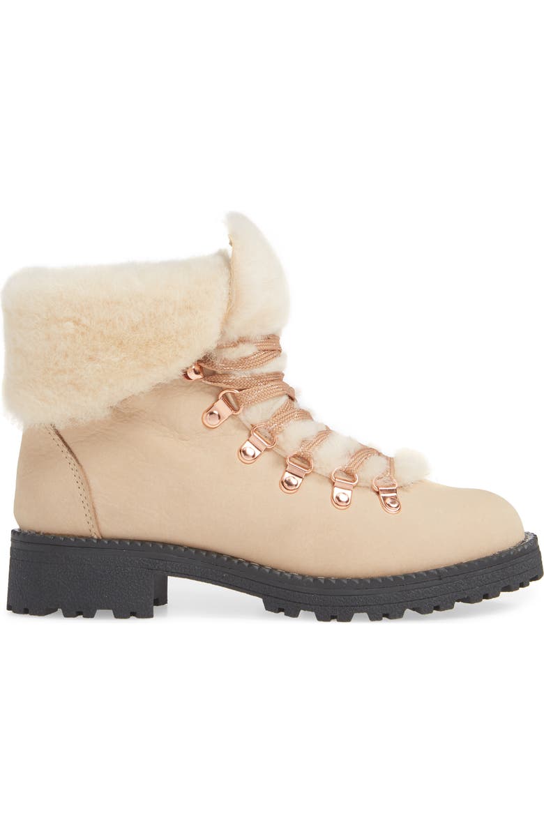 J.Crew Nordic Genuine Shearling Cuff Winter Boot, Alternate, color,